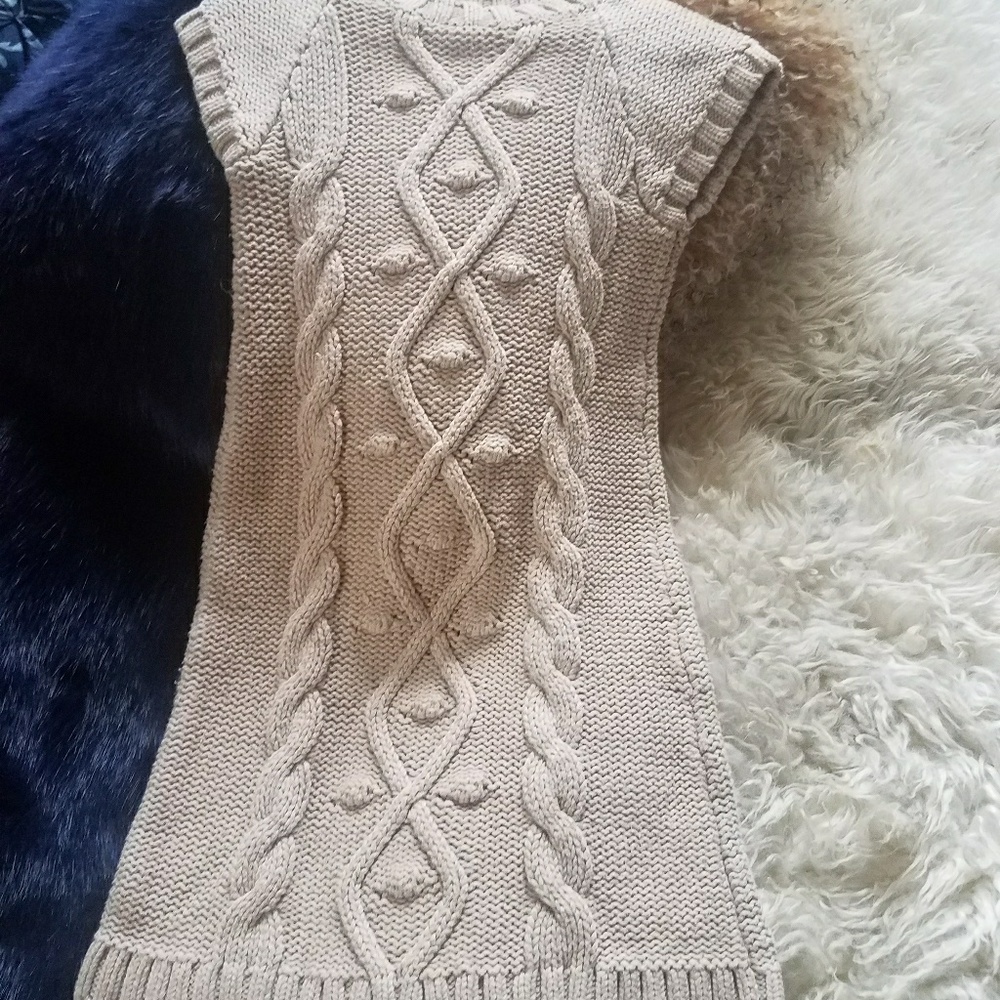 cable knitted dress girls